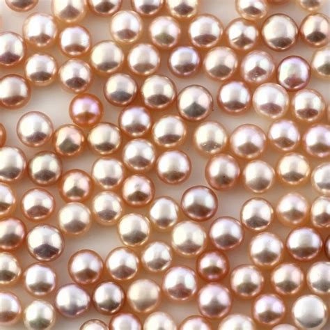Purple Freshwater Cultured Pearls Half Drilled Button 4 5mm 1 Etsy