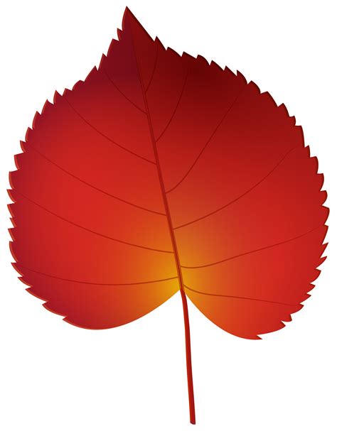 Red Fall Leaf Clip Art