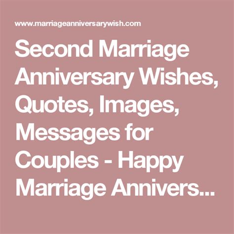 Second Marriage Anniversary Wishes Quotes Images Messages For