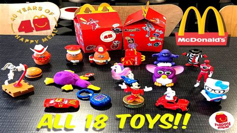 Mcdonalds 40 Years Of Happy Meals Retro Surprise Toys All 18 Nov
