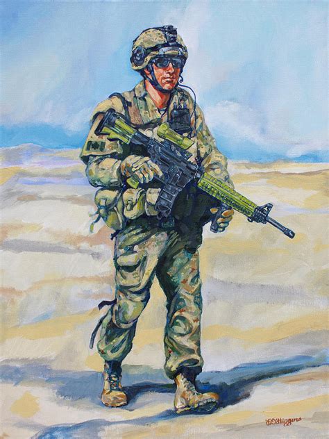 Modern Soldier Painting By Derrick Higgins