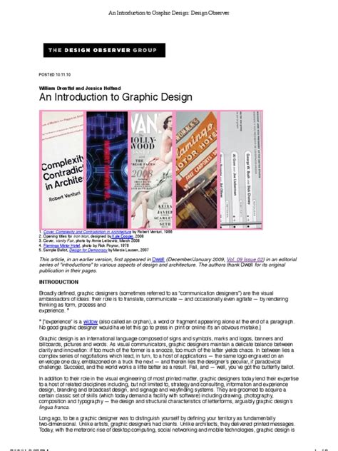An Introduction To Graphic Design Design Observerpdf Typefaces