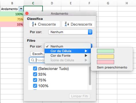 Filtrar Por Cor Da Fonte Cor Da C Lula Ou Conjuntos De Cone No Excel Para Mac Excel For Mac