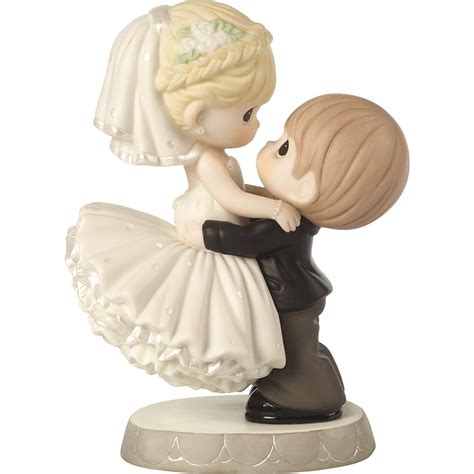 precious moments 172007 best day ever bride and groom bisque porcelain figurine and wedding cake
