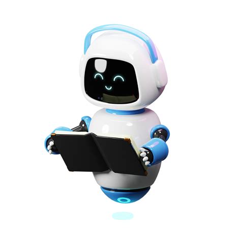 Cute 3d Robot Reading 10265387 Png