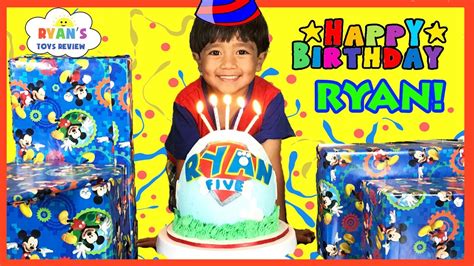 @ryan birthday cake with name free download for wish @ryan birthday. Ryan's 5th Birthday Party Surprise Toys Opening Presents ...