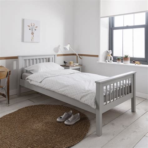 3ft single bed wooden frame white solid pine for adults, kids, teenagers. Hampshire Single Bed Frame In Silk Grey - Single Beds from ...
