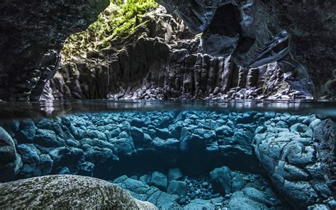 Caves Pool Clear Crystal Water Underwater Jungle Wallpaper 1920x1200