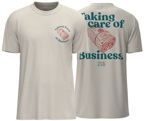 Taking Care Of Business T Shirt Natural Pointblankclothing