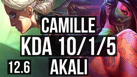 Camille Vs Akali Top Solo Kills Legendary Games Kr Master Youtube