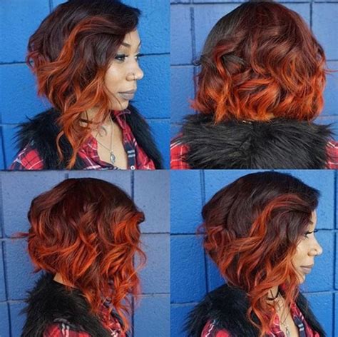 Try this one of the romantic and adorable red hairstyles for medium hair. 22 Cool Hairstyles for African American Women - Pretty Designs