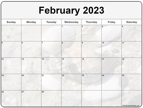 Collection Of February 2023 Photo Calendars With Image Filters