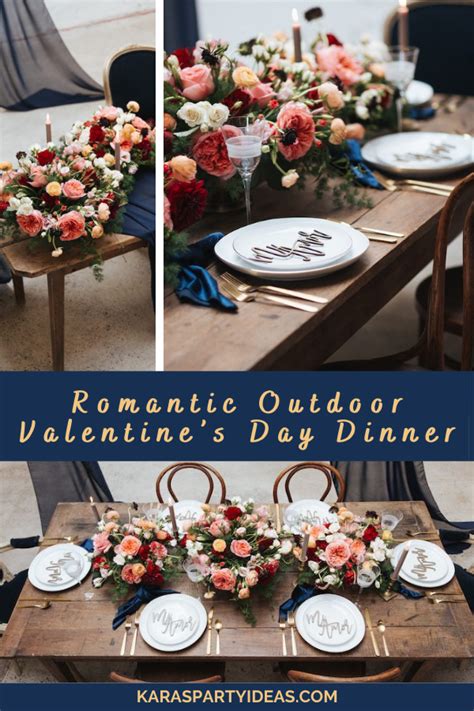 Karas Party Ideas Romantic Outdoor Valentines Day Dinner Karas