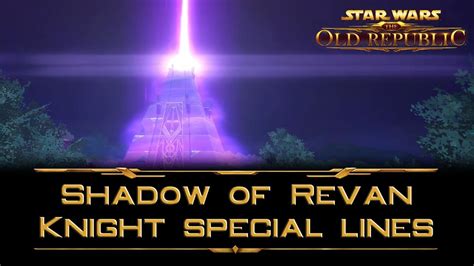 To keep you interested in the entire comic book, it's nice to start with something familiar. SWTOR: Shadow of Revan - Knight Special Lines about the Emperor - YouTube