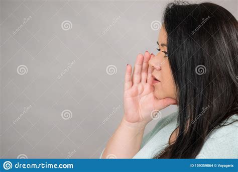 Woman Talking Rumors Or Whispering Stock Photo - Image of side, rumors ...