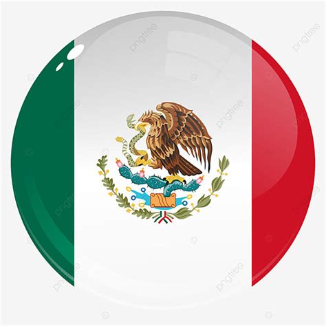 Mexico Country Vector Design Images Round Country Flag Mexico Round