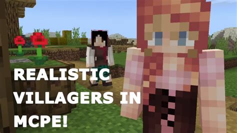 Human Villagers In Mcpe Minecraft Addons Youtube