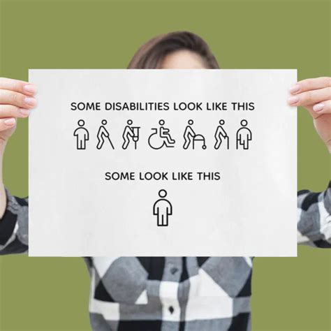 Not All Disabilities Are Visible Poster Zazzle