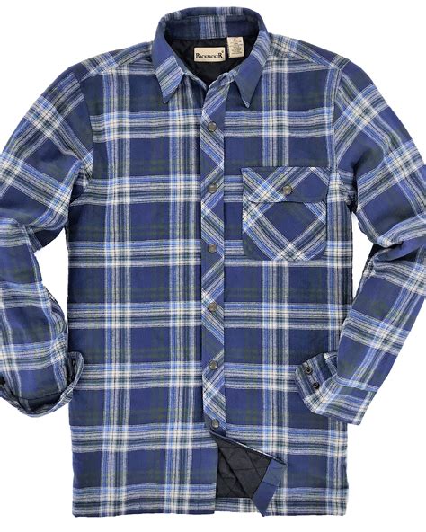 Backpacker Mens Flannel Shirt Jacket With Quilt Lining Bp7002