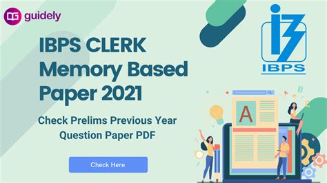 IBPS Clerk Memory Based Paper Prelims Question Papers PDF