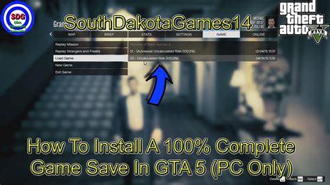 How To Install A 100 Complete Game Save In Gta 5 Pc Only