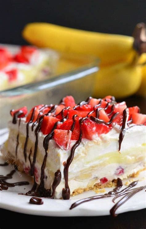No Bake Banana Split Layered Cheesecake Dessert Stay Cool This Summer