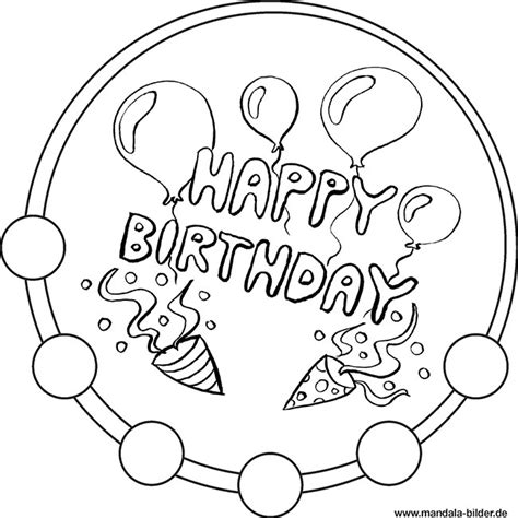 Ausmalen Geburtstag Happy Birthday Schriftzug Zum Ausdrucken Kostenlose Geburtstagskarten Zum