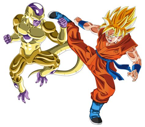 Gold Frieza Vs Ssj Goku By Dragonballaffinity On Deviantart