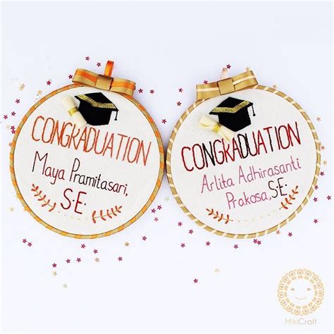 Congratulation For Graduation T Hand Embroidery Hoop Art