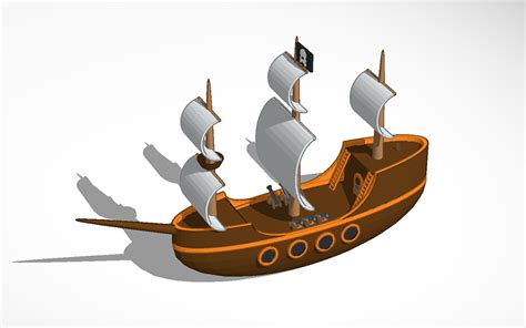 3d Design Pirate Ship Tinkercad