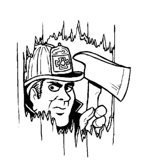 Pin On Fireman Coloring Page