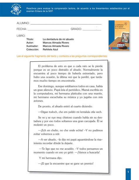 PDF La Dentadura De Mi Abuelo Editorialprogreso Com Mx 2 LA