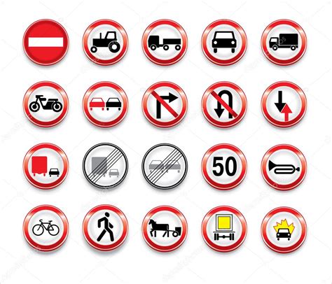 Vector Traffic Signs Collection — Stock Vector © Pazhyna 16785151