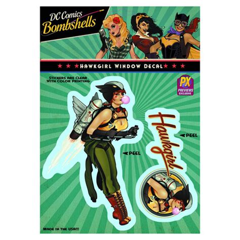 Dc Comics Bombshells Hawkgirl Vinyl Decal Previews Exclusive