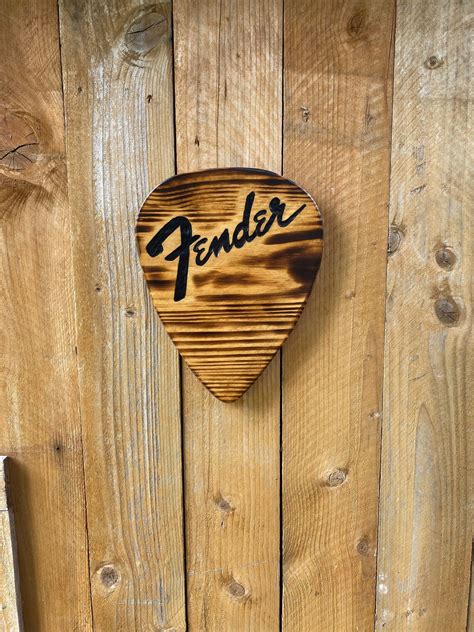 Fender Guitar Pick Wall Hanging Fender Decor Large Guitar Etsy