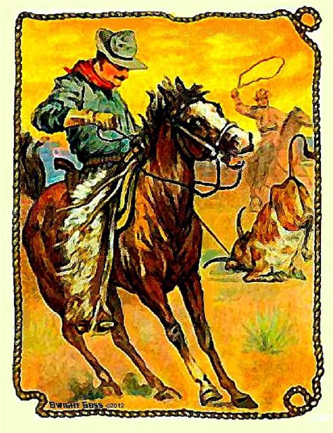 Throwing A Steer 1900 Mixed Media By Dwight Goss Fine Art America
