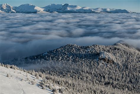 Mummy Range Above The Fog From Twin Sisters Colorado 2015 The