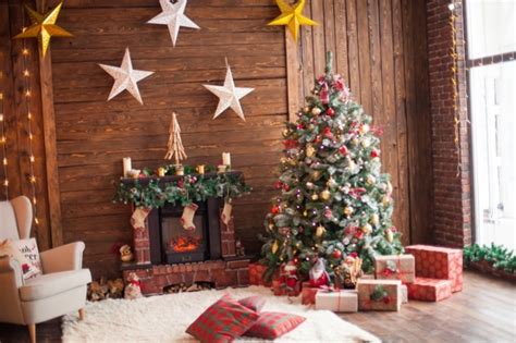 Wood Wall Christmas Tree Backdrop Party Photo Booth Stage Photography