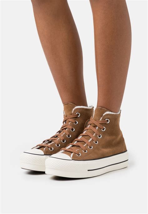 Converse Chuck Taylor All Star Lift High Top Trainers Clove Brown