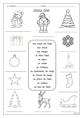 French Christmas Joyeux Noël Activity Booklet Worksheets