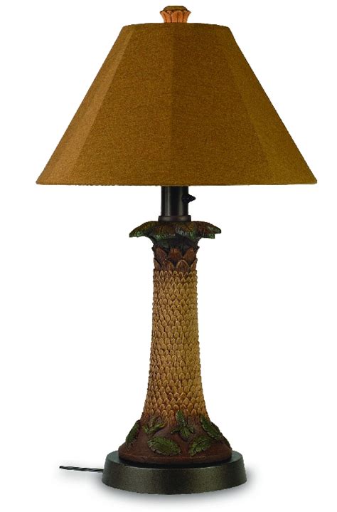 Accent lamps not only brighten up the room but also double up as decor for your living room. Palm Resin Table Lamp - 36957