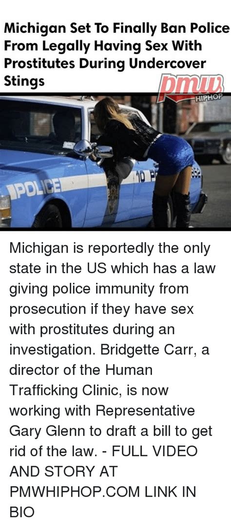 Michigan Set To Finally Ban Police From Legally Having Sex With Prostitutes During Undercover