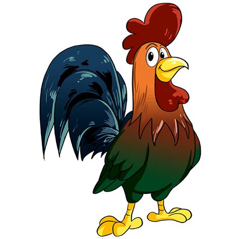 Cartoon Rooster Drawing