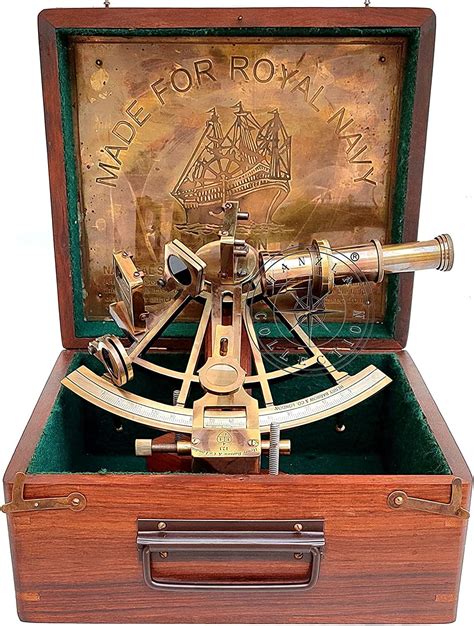 hanzla collection made for royal navy london 8 brass ship sextant with hardwood box