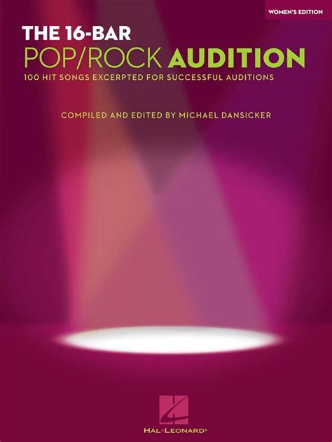 The Bar Pop Rock Audition Hit Songs Excerpted For Successful
