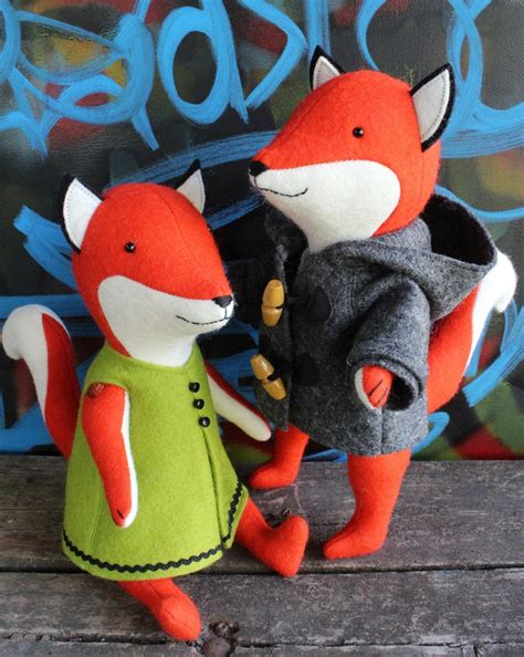 fox sewing pattern, fox pattern, fox PDF pattern, felt fox pattern, plush pdf pattern, fox plush 