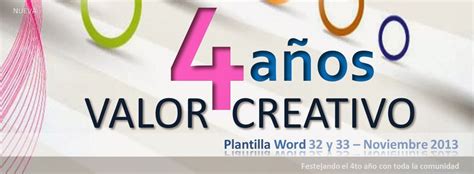 Valor Creativo Plantilla Word 2003 2007 Y 2010 Noviembre 2013