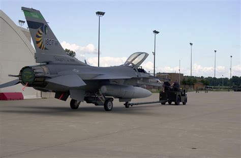 A Us Air Force Usaf F 16 Fighting Falcon Fighter Is Towed To The