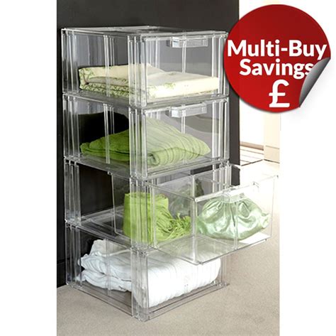Acrylic Stackable Storage Drawers Clear | Stackable storage, Storage drawers, Acrylic storage box