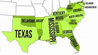Map Of The Southern States - Maping Resources